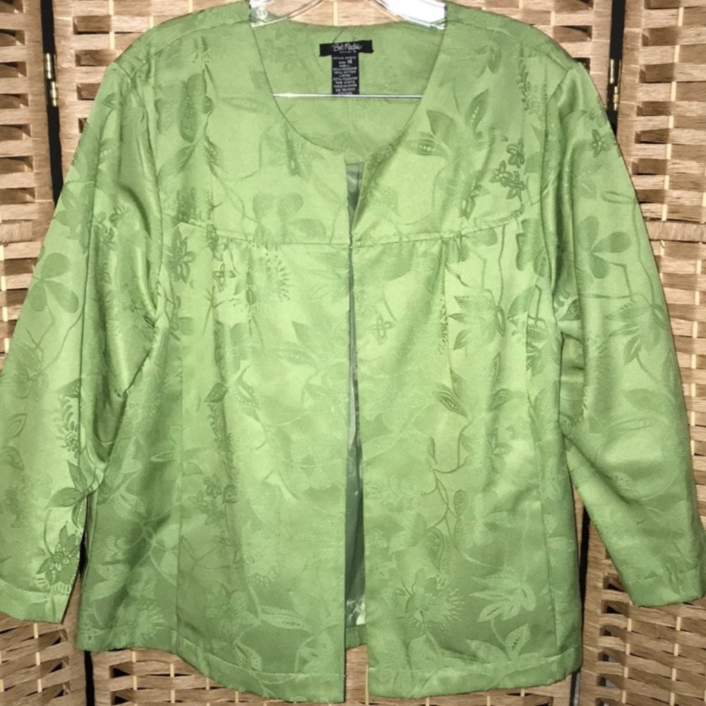 Bob Mackie green jacket 14
